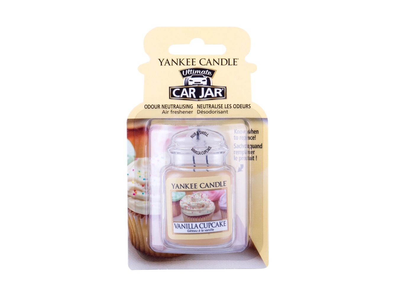 Yankee Candle Vanilla Cupcake, Gul, Vanilie, 80 Mm, 30 Mm, 140 Mm, 1 Stk