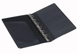 Taschenringordner Größe 4 163X11mm 8Mm 6-Ring-Mechanik Schwarz