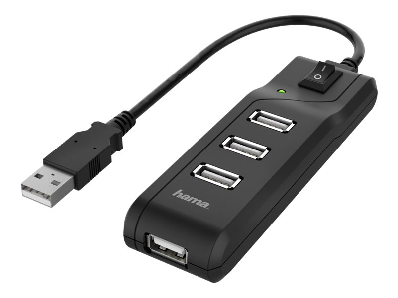 Hama 00200118, Usb 2.0, Usb 3.2 Gen 1 (3.1 Gen 1) Type-A, 480 Mbit/S, Schwarz, Status, 1,8 M
