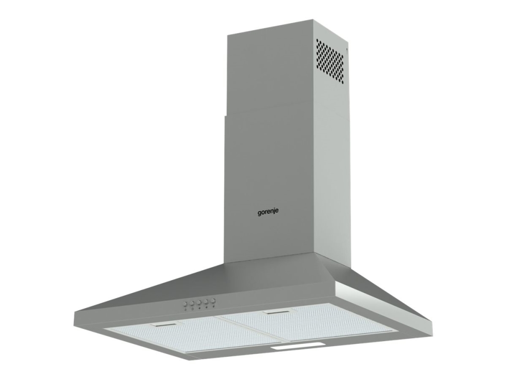 Gorenje Essential WHC629E4X - Hætte - skorsten - bredde: 60 cm - dybde: 45 cm - udtrækning og recirkulation (-) - rustfrit stål