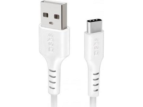 Sbs Tecablemicroc15w Usb-A Til Usb-C Kabel 1,5 M - Hvid