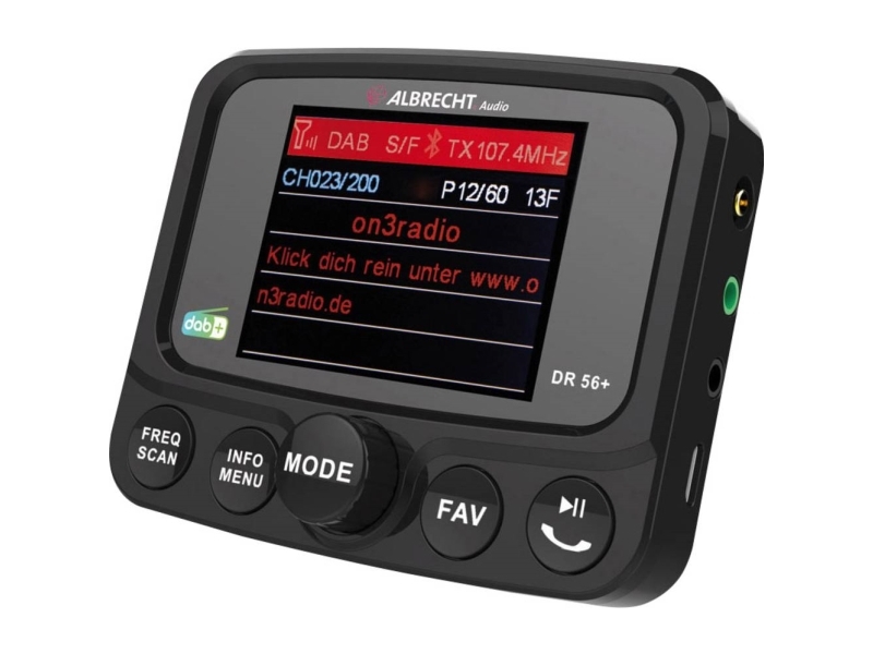 Albrecht Dr 56+ Dab+, Bil, Digital, Dab, Dab+, Fm, 87,6 - 107,9 Mhz, 174 - 240 Mhz, Tft