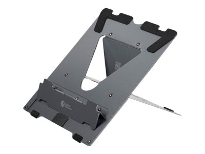 Bakkerelkhuizen Ergo-Q 160, Laptop-Ständer, Schwarz, Dunkles Grau, Aluminium, Gummi, Stahl, 25,4 Cm (10"), 43,2 Cm (17"), 3 Kg
