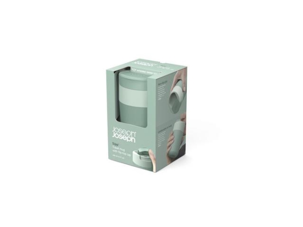 Joseph Joseph Sipp Green Travel Mug With Hygienic Lid 340 Ml