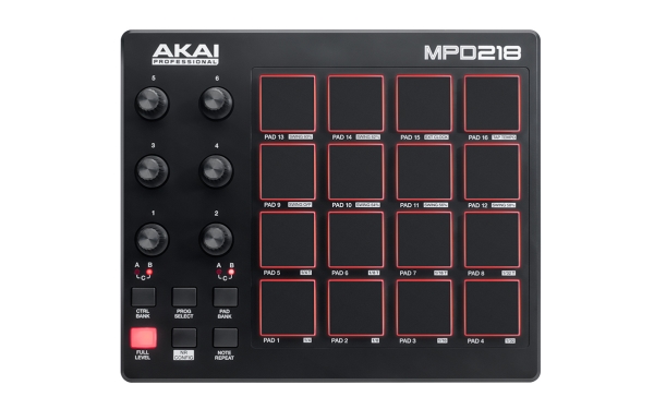 Akai MPD218, Svart | TV, Ljud & Bild - Musikstudio - Mixerbord, Jukebox & Vinyl | GameStuff