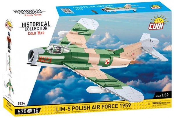 Cobi 5824 Historical Collection Cold War Cold War Militærfly Lim-5 (Polish Air Force 1959), 575 Klodser