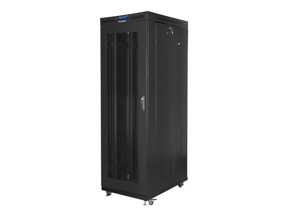 Lanberg - Rack Kabinet - Med Display, 4 Køleblæsere - Sort, Ral 9004 - 37U - 19"