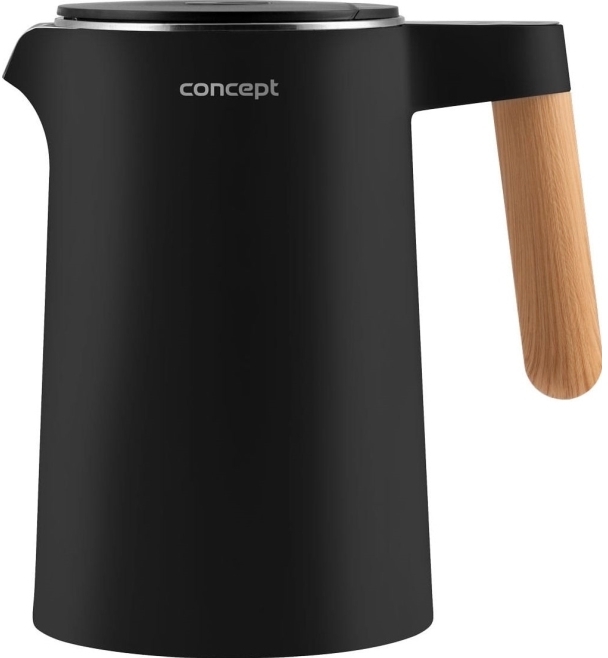 Concept Rk3301, 1,5 L, 2200 W, Schwarz, Kunststoff, Edelstahl, Regelbare Temperatur, Drahtlos