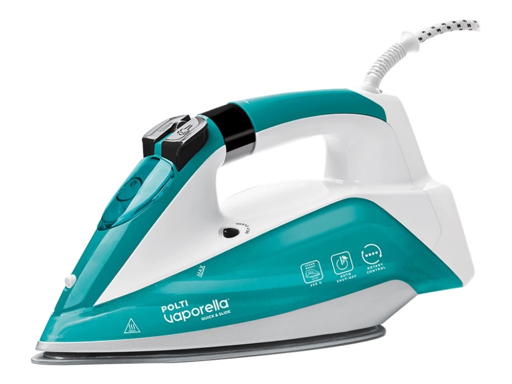 Polti Vaporella Quick & Slide Qs210 - Dampstrygejern Med Automatisk Afbrydelse - Såleplade: Pro-Steam-Såleplade - 2400 W
