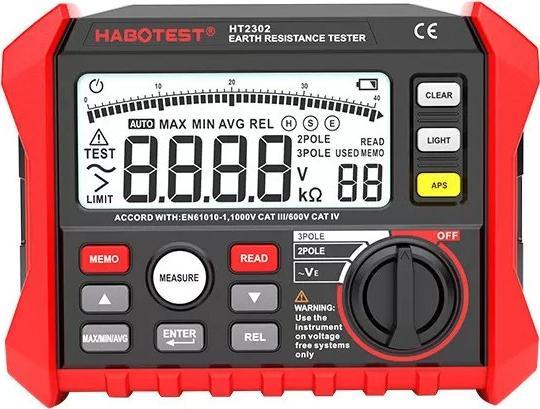 Habotest Ht2302 Erdungswiderstands-Messgerät