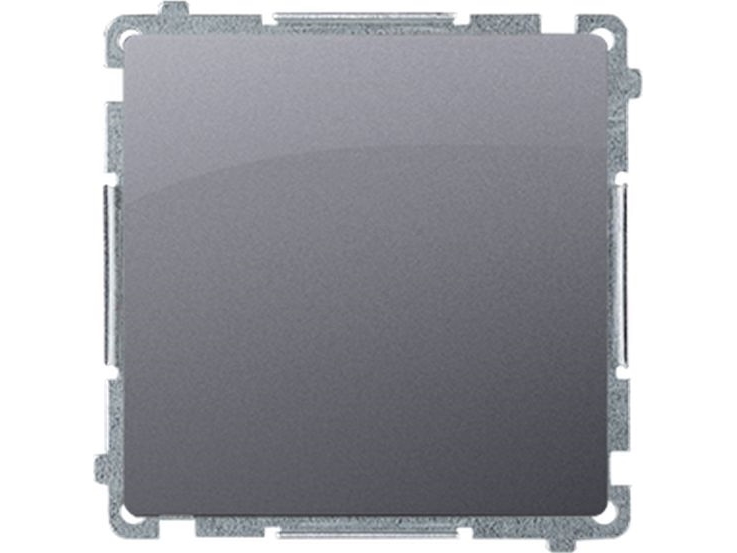 Kontakt-Simon Simon Basic Einzel-Tastendruck Ohne Piktogramm Matt Silber Bmp1.01/43