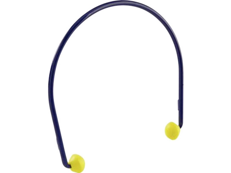 H&ouml;rselskydd h&ouml;rselproppar p&aring; bygel E-A-R earcaps L150xB10xH180 mm bl&aring;/gul (1 st)