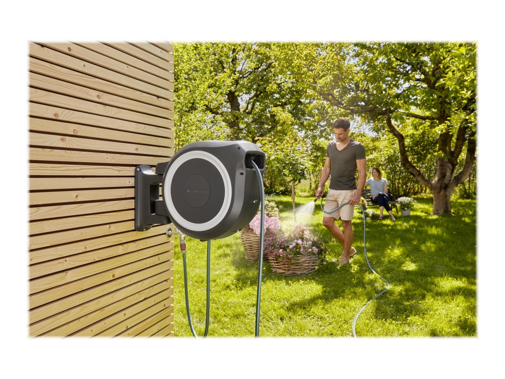 Gardena VÆGSLANGEBOKS ROLL-UP XL TURKIS 35 MTR | Trädgården - Bevattning av trädgårdar - Trädgårdsslangar | GameStuff