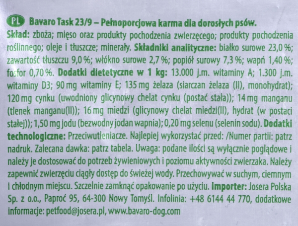 Josera Bavaro Aufgabe 23/9 18Kg