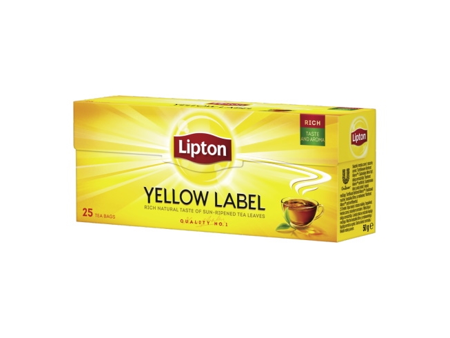 Lipton Yellow Label sort te 25 breve