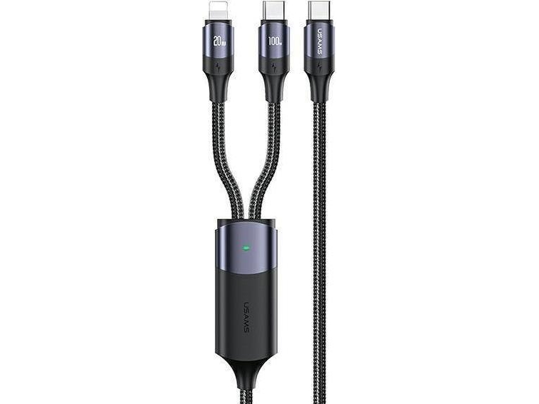 Usams Usb-C - Usb-C 1,2 M Usb-Kabel Schwarz (Usa001130)