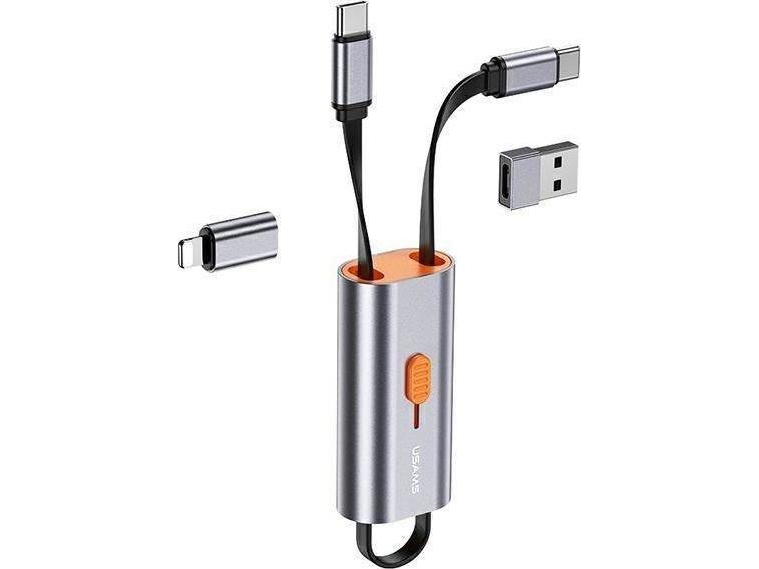 Adapter Usb Usams Usb-C - Usb-C Srebrny (Usa001132)