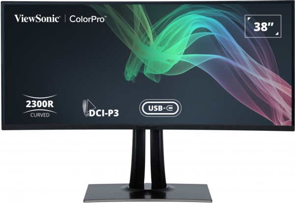 Viewsonic Vp3881a Led-Display 96,5 Cm (38 Zoll) Eek G (A - G) 3840 X 1600 Pixel Wqhd+ 5 Ms Displayport, Hdmi , Kopfhörer (3,5 Mm Klinke), Rj45 , Usb