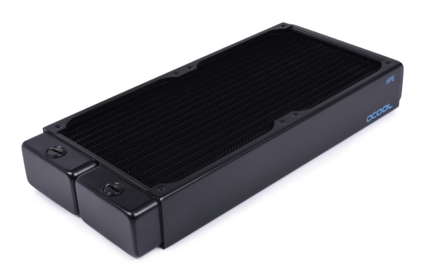 Alphacool 14441, Radiatior, Messing, Kobber, Stål, Sort, 1/4", 60 °C, 4 Blæser(E)