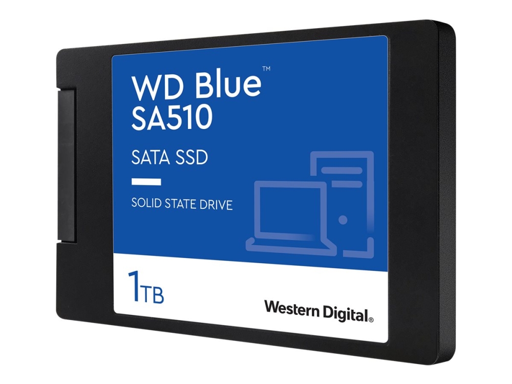 Wd Blue Sa510 Wds100t3b0a - Ssd - 1 Tb - Intern - 2,5" - Sata 6Gb/S - Blå