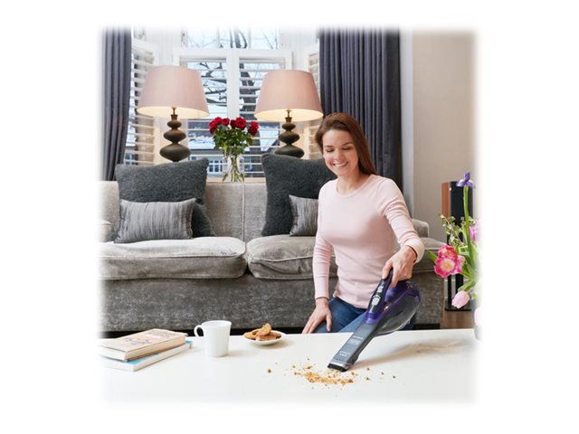 BLACK+DECKER DVA325JP07 - Pölynimuri - käsikäyttöinen malli - ilman pussia - johdoton - titaani/violetti