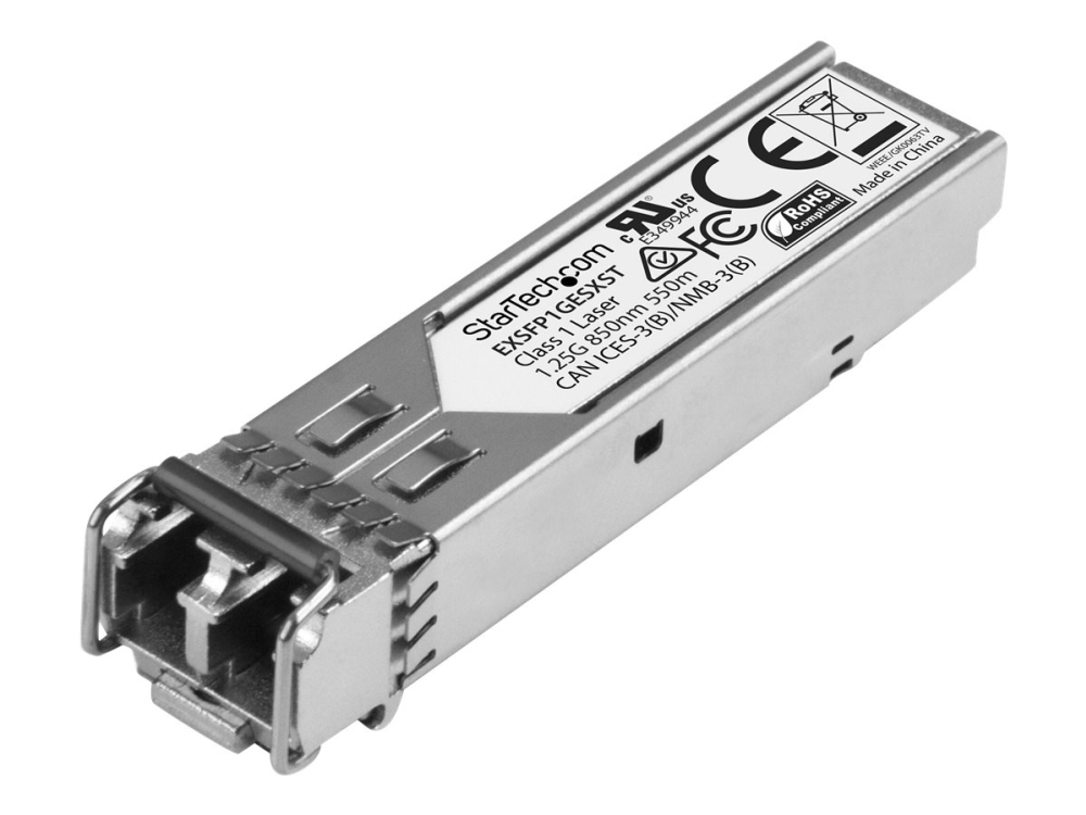 Startech Juniper EX-SFP-1GE-LX Compatible SFP Module, 1000BASE-LX, 1GbE Single Mode (SMF) Fiber Optic Transceiver, 1GE Gigabit Ethernet SFP, LC Connector, 10km, 1310nm, DDM, Mini GBIC - Lifetime Warranty (EXSFP1GELXST) - SFP (mini-GBIC) transceiver modul (svarende til: Juniper EX-SFP-1GE-LX) - 1GbE - 1000Base-LX - LC enkelttilstand - op til 10 km - 1310 nm