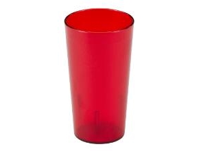 Glas 485 ml Ø8xH14.6 cm SAN med udvendigt mønster Ruby rød,stk | Catering - Matförpackning - Övriga | GameStuff