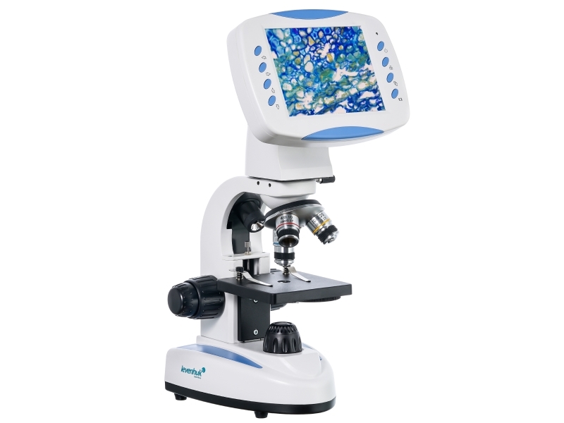 Levenhuk D80l Lcd, Digitales Mikroskop, Weiß, Metall, Lcd, 14,2 Cm (5.6"), Sd