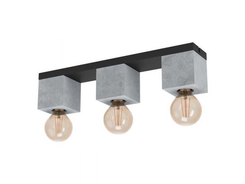 Eglo Prestwick 3, 3 Glühbirne(N), Led, E27, Ip20, Schwarz, Grau