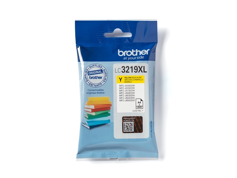 Brother LC3219XLY XL gul original blister bläckpatron för