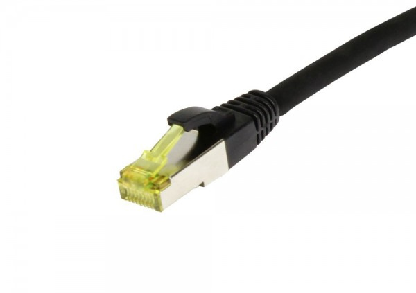 Patchkabel Rj45 Cat6a 500Mhz 015M Schwarz Sstpsftp Tpelszhultraflex Awg26 Mit Cat7 Rohkabel Synergy 21