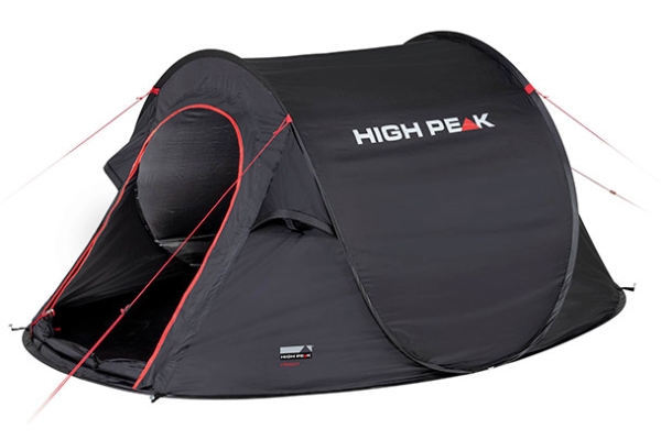 High Peak Vision 3, Camping, Hård ramme, Tunneltelt, 3 person(er), 2,26 kg, Sort