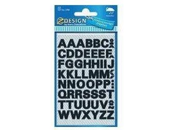 Z-Design 3780 Etiketten Mit Buchstaben, Kleinformat, 104 Etiketten, Schwarz Schwarz 1650X850x10mm (104Stk)