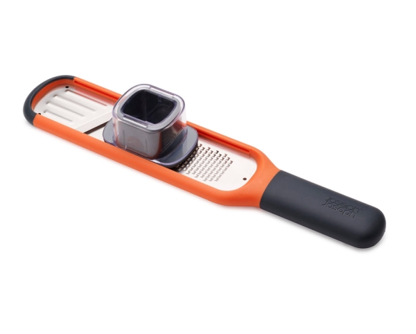 Joseph Joseph Handi-Grate 2-in-1 Mini Grater & Slicer, Platt rivjärn, Orange, Rostfritt stål, Rostfritt stål, Rostfritt stål, 290 mm, 65 mm | Köksutrustning - Köksredskap - Rivjärn | GameStuff