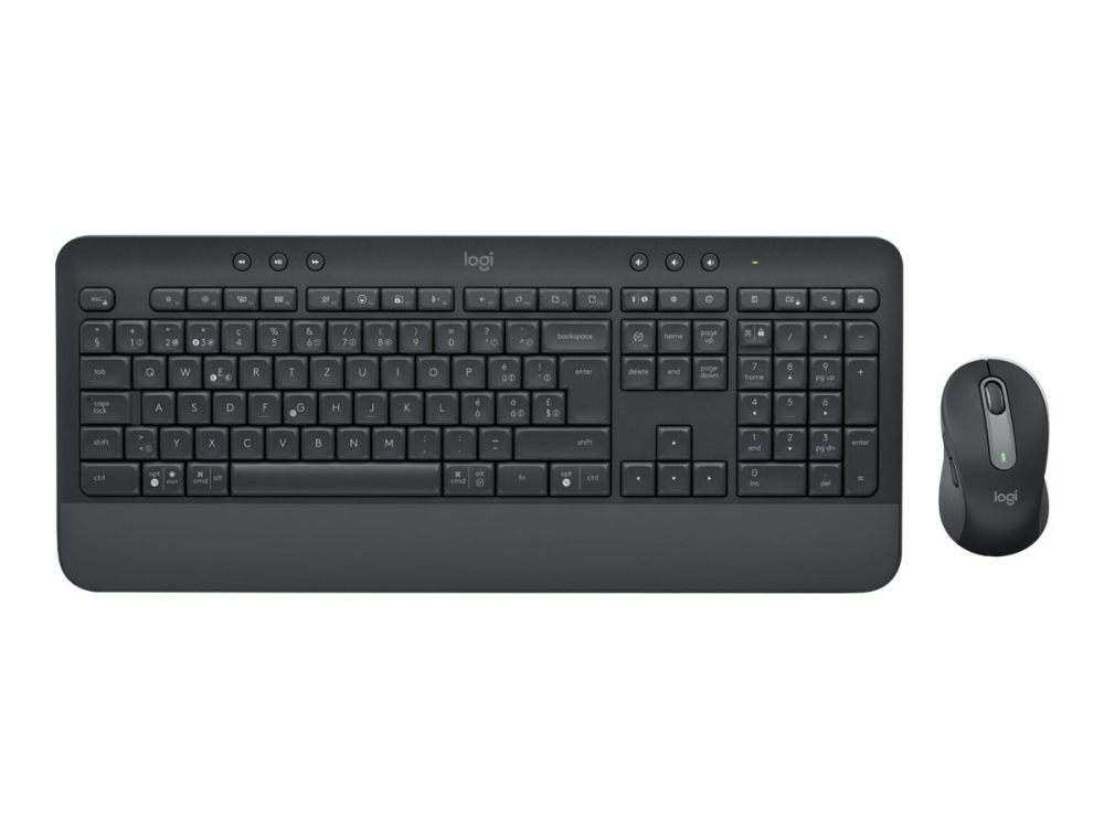 Logitech® | Signature MK650 Combo for Business Tastatur og mus-sæt - trådløs - 2.4 GHz, Bluetooth LE - QWERTY - nordisk grafit