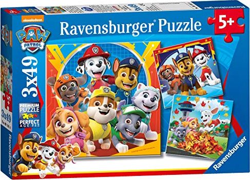 Ravensburger Delione 3X49 Teile – Die Welpen Der Rettungshundestaffel (Paw Patrol)