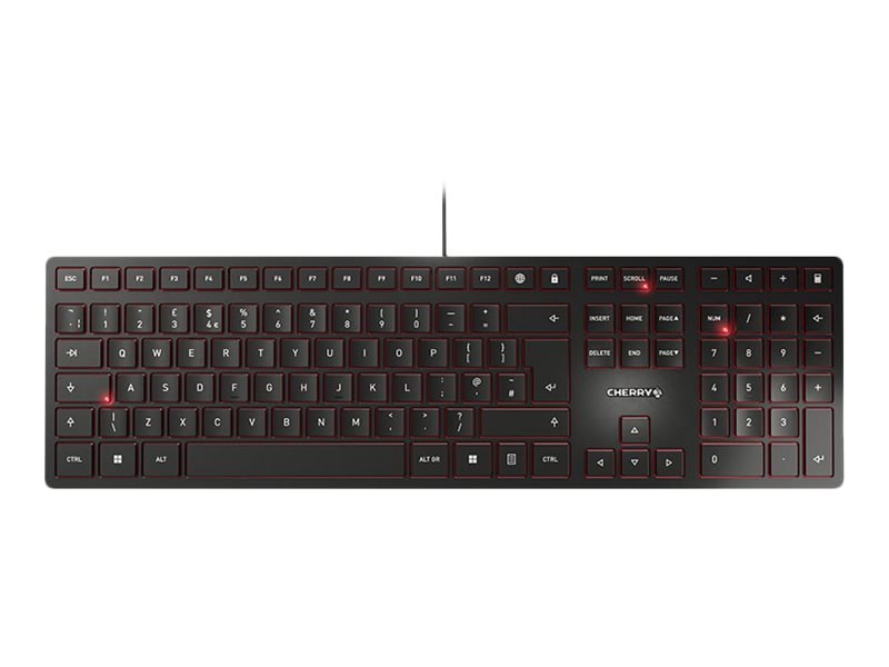 Cherry Kc 6000 Slim, Volle Größe (100%), Kabelgebunden, Usb, Qwerty, Schwarz