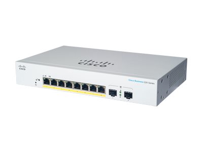 Cisco Cbs220-8P-E-2G-Eu, Managed, L2, Gigabit Ethernet (10/100/1000), Power Over Ethernet (Poe), Rack-Einbau