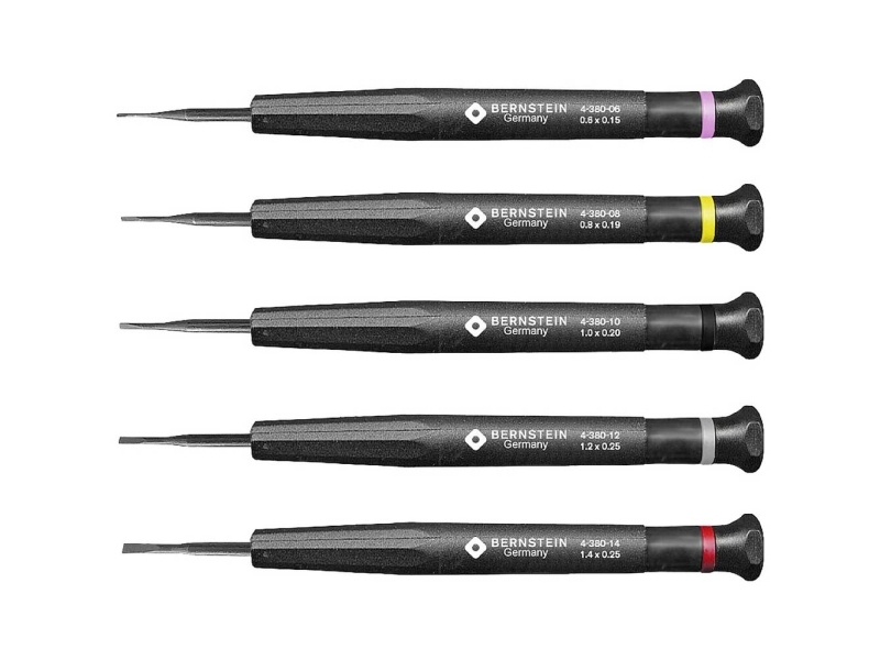 Bernstein Tools For Electronics 4-380-F Skruetrækker-Sæt Kærv