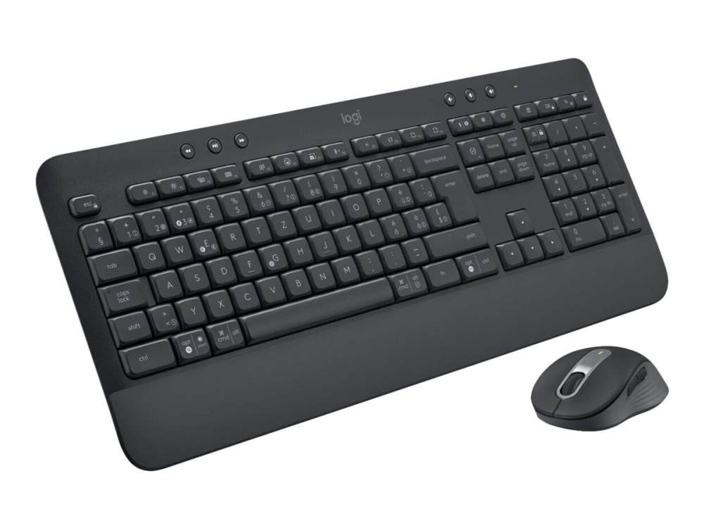 Logitech Signature Mk650 Combo For Business - Sæt Med Mus Og Tastatur - Trådløs - Bluetooth Le - Azerty - Fransk - Grafit