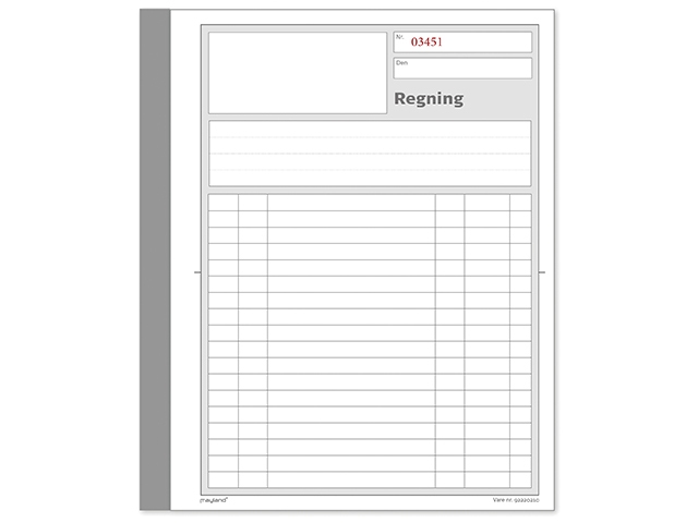 Regningsblok 148x200 mm med 2x50 blade | Papper & Emballage - Block & Post-It - Blanketter & bokföring | GameStuff