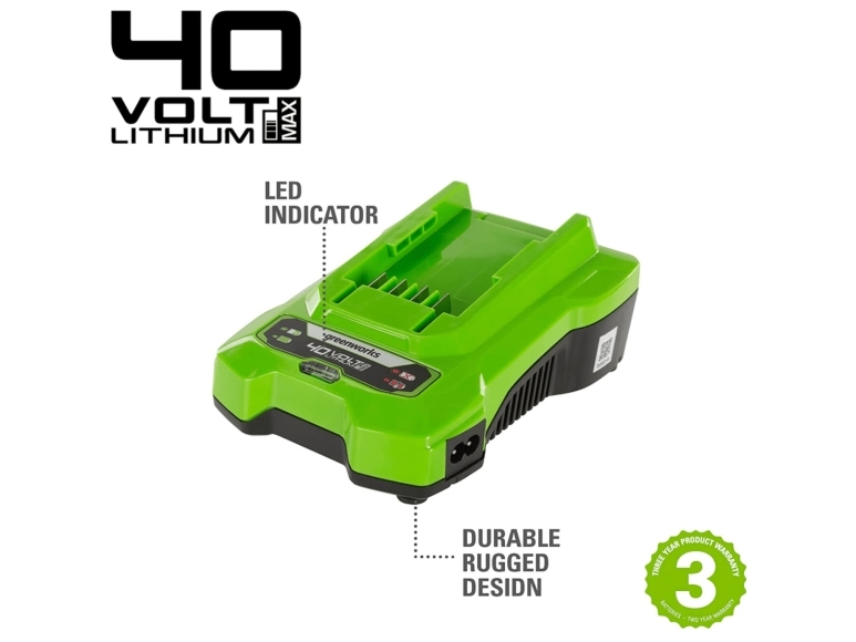 Greenworks 2932507, Batterioplader, Greenworks, Grøn, Vekselstrøm, 220 - 240 V, Lithium-Ion (Li-Ion)