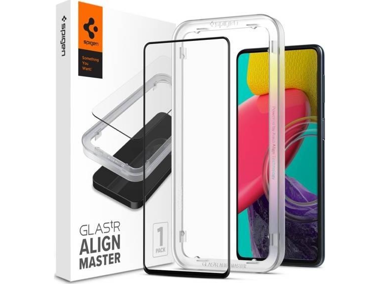 Spigen Szklo Gehärtetes Glas Spigen Alm Glass Für Galaxy M53 5G Black