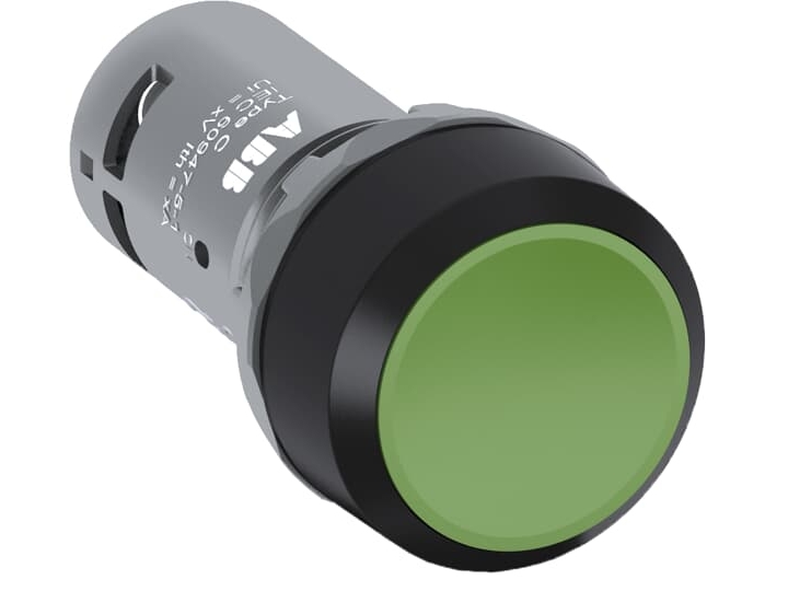 ABB CP1-10G-10, Trykknapkontakt, Sort, Grøn, Grå, IP66, IP67, IP69K, 240 V, 50 / 60 Hz, 1 A