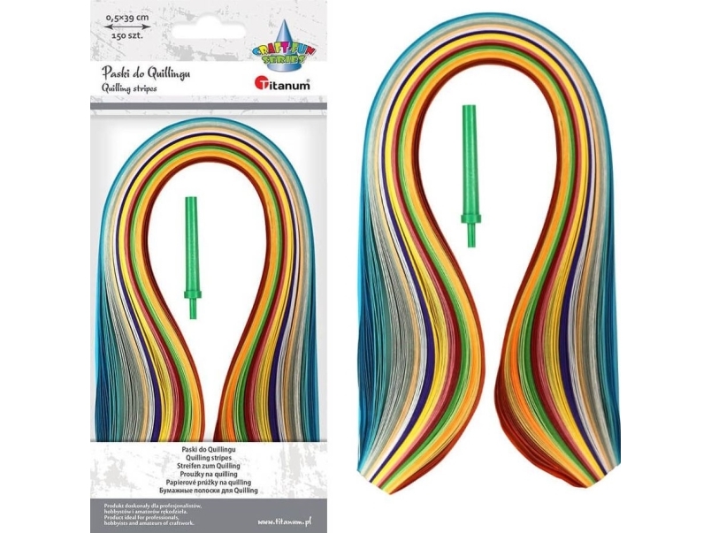 Titanum do quillingu paski + igła mix 150szt | Skola & Hobby - Konsthantverk - Tyger och garn | GameStuff