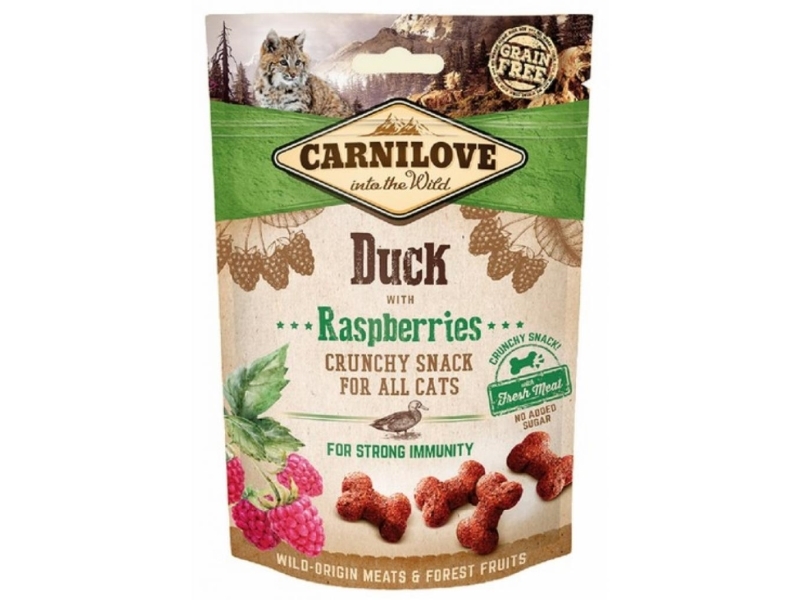 Carnilove Cat Snack Fresh Crunchy Duck+Raspberries 50g | Sällskapsdjur - Katt - Kattgodis | GameStuff