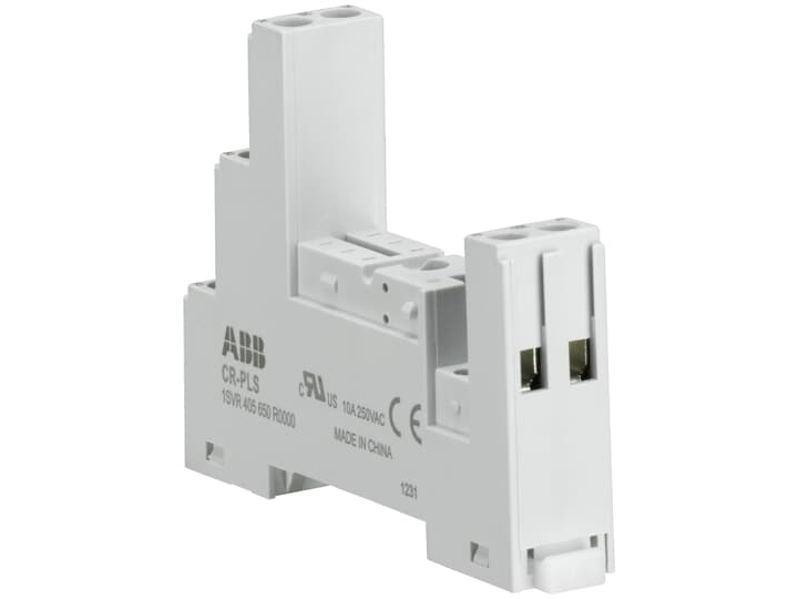ABB Logischer Sockel CR-PLS, Kontaktor, Grå, Vekselstrøm/jævnstrøm, 15,5 mm, 61 mm, 75 mm