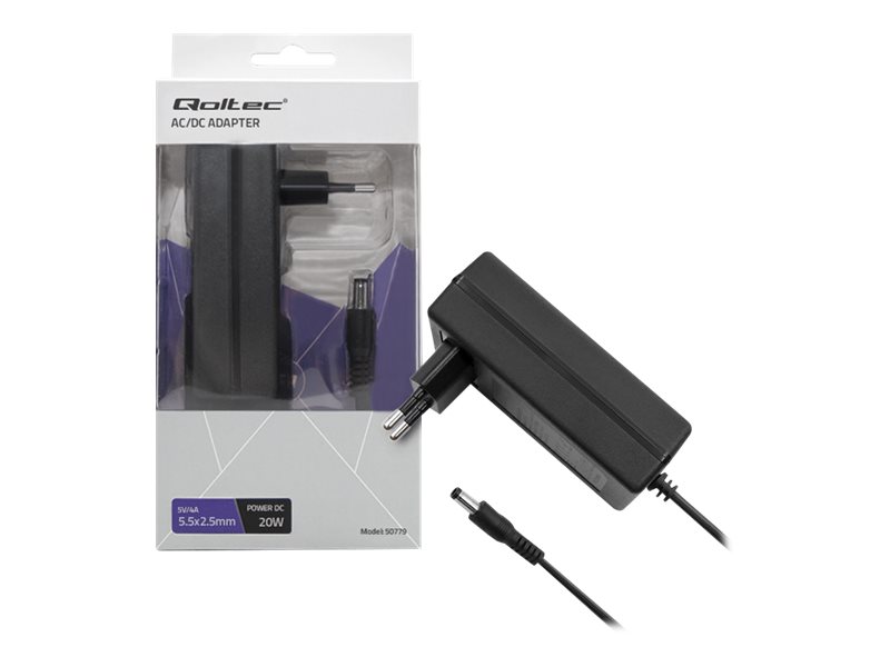 Qoltec - Strømforsyningsadapter - 20 Watt - 4 A (Dc Jackstik 5,5 X 2,5 Mm)