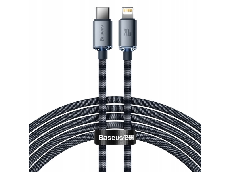 Baseus Cajy000301, Grå, Usb C, Lightning, 2 M, Hanstik, Hanstik