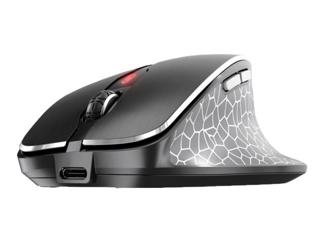 Cherry Mw 8C Ergo - Mus - Ergonomisk - Optisk - 6 Knapper - Trådløs - 2.4 Ghz, Bluetooth 4.0 - Trådløs Modtager (Usb) - Sort